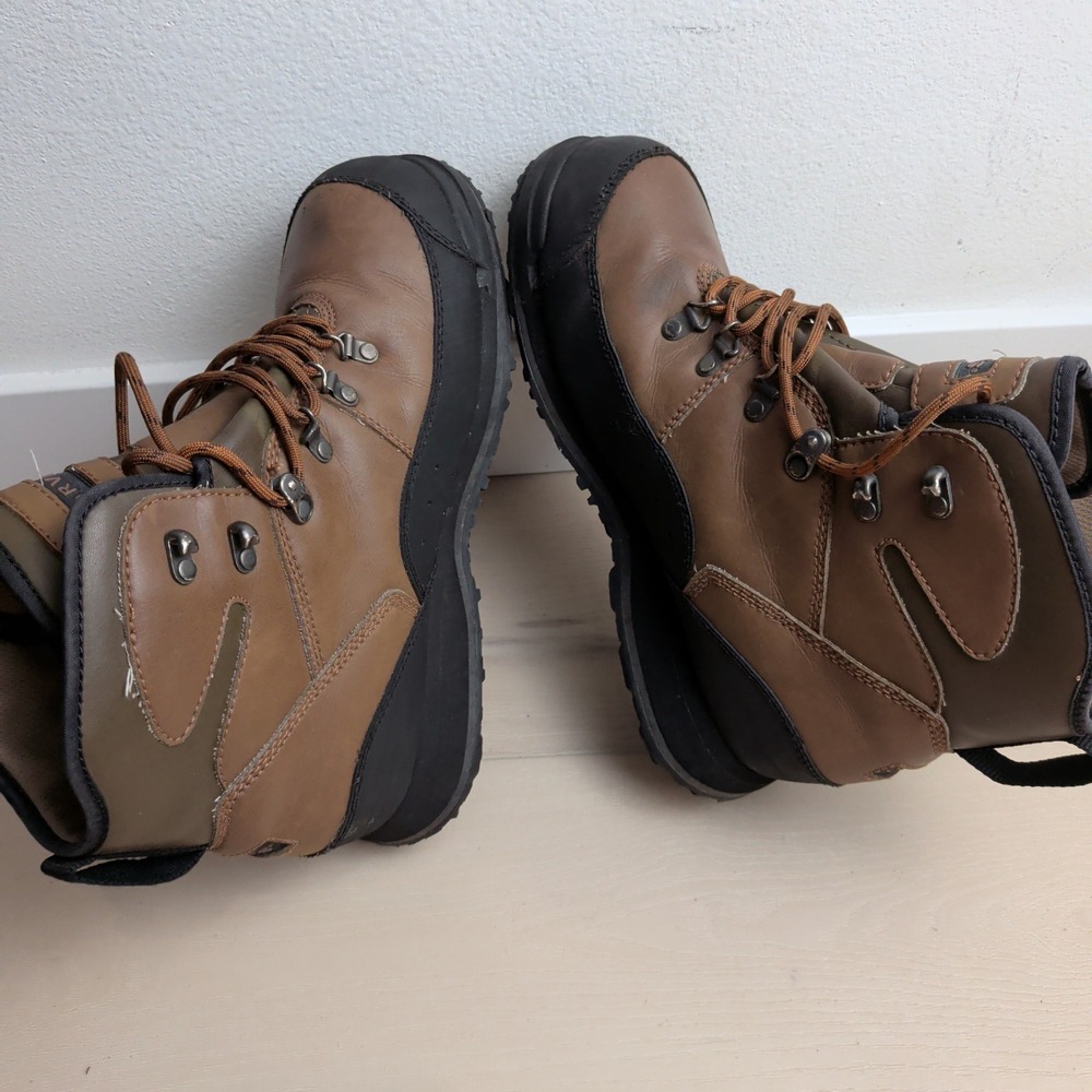 Orvis River Guard Wading Boots Mens 9 Brown Studded Vibram Sole Fly Fishing - Picture 6 of 8